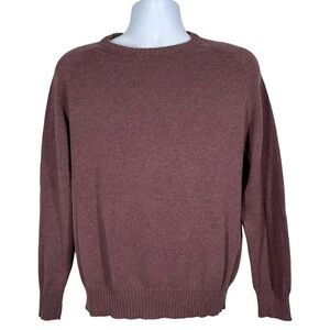 BILLS KHAKIS Men’s Mauve Cotton Crew Neck Sweater Medium Made in USA
